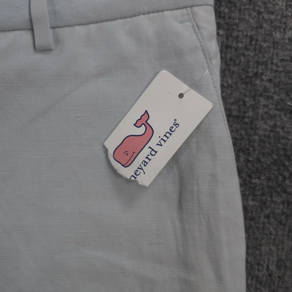 Vineyard Vines Pants Mens 34x30 Blue Clubhouse Linen Silk Dress Pants NEW Summer